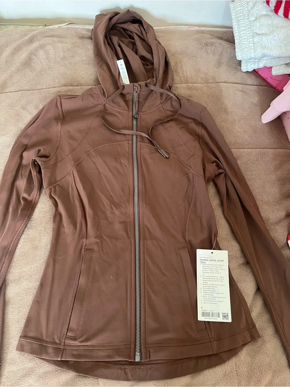 lululemon athletica Brown Hooded Full-Zip Jacket - Picture 1 of 4